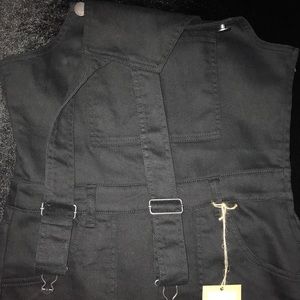 Wide Leg Pant Black Overall